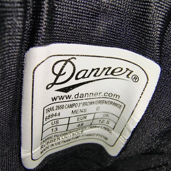 Danner Trail 2650 Campo Mens Size 13D‎ Brown Orange Green 3\